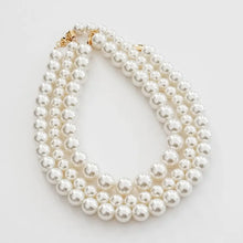 Chunky Three Piece Pearl Necklace - Waterproof