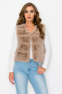 Taupe Fur Vest