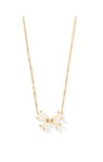 BLAIR BOW SMALL SHORT PENDANT NECKLACE GOLD IRIDESCENT DRUSY