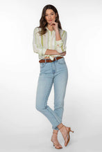 BENNETT BLOUSE-Seafoam Stripe