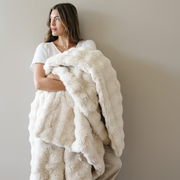PLUSH FAUX FUR THROW BLANKETS