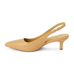 Grazia Slingback Heel-Natural