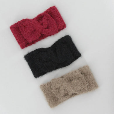FUZZY BOW HEADBAND