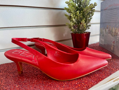 Grazia Slingback Heel-Red