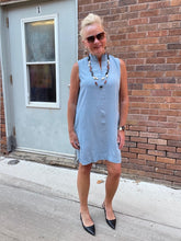 LuLuB-Denim Slvless Zip Up Dress-DNLB
