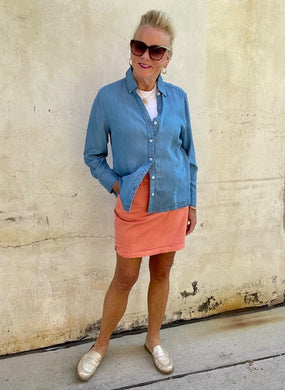 LuLuB-Button Up Straight Hem Jacket-DNLA