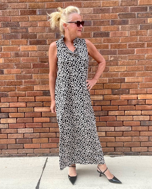LuLuB Maxi Ruffle Slvless Dress-GFBS