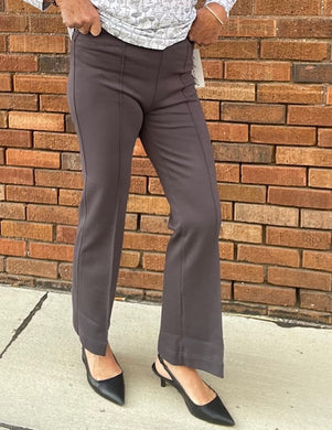 LuLuB- Wide Leg Pants-Carbon