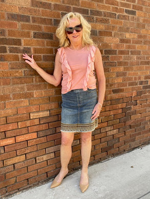 Audrey Pull On Emb Skort w/Pkts