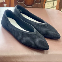 AEDA Black Flat Shoes