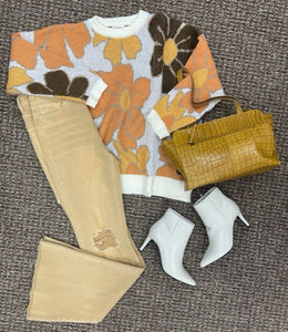 Floral Combo Sweater
