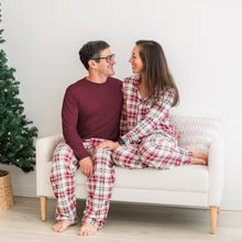 Men's Print Long Sleeve Pajama Set (Fireside Plaid)