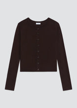 MIRA BUTTON FRONT CARDIGAN-Cacao