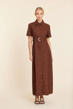 Faux Suede Maxi Dress-Brown