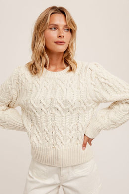 Cable Pearl Sweater