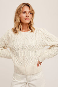 Cable Pearl Sweater