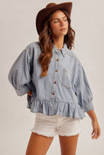 Denim Frill Shirt