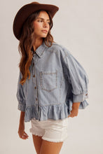 Denim Frill Shirt