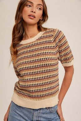 Multi Weave Crew Sweater