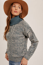 Teal Turtle Neck Sweater