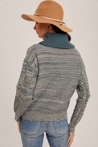 Teal Turtle Neck Sweater