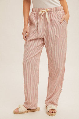 Red Vintage Stripe Pant
