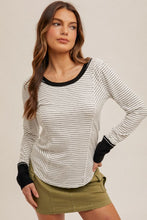 Black/White Stripe Top