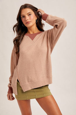 Thermal Crew Pullover-Rust