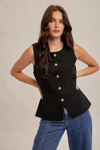Longline Vest-Black