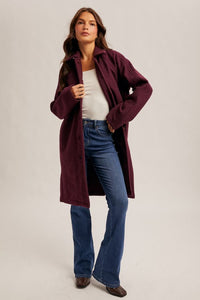 Teddy Coat-Plum