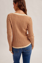 Rust Stripe Henley Top