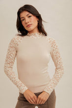 Floral Lace Top-Ecru