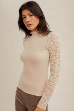 Floral Lace Top-Ecru