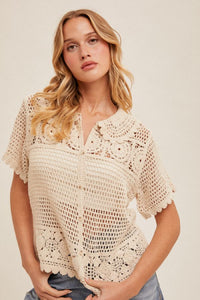 Natural Crochet Top