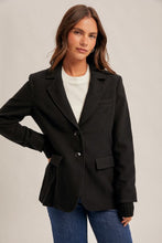 Cuffed Blazer-Black