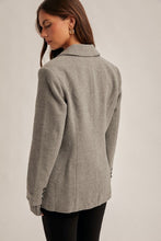 Cuffed Blazer-Grey