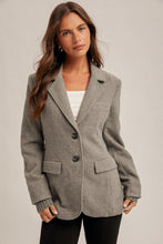 Cuffed Blazer-Grey