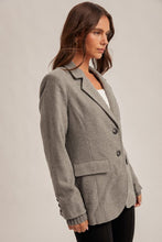 Cuffed Blazer-Grey