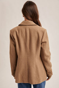 Cuffed Blazer-Mocha