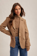 Cuffed Blazer-Mocha