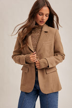 Cuffed Blazer-Mocha