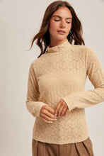 Mock Lace Top-Beige