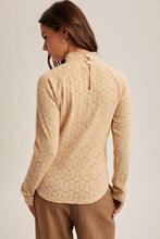Mock Lace Top-Beige