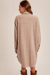 Longline Shacket-Mocha
