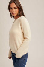 Jewel Neck Sweater-Cream