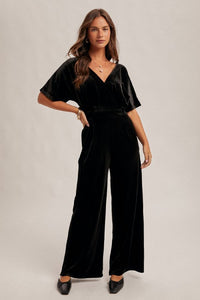 Black Velvet Jumpsuit