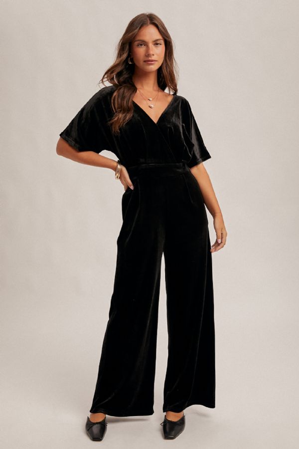 Black Velvet Jumpsuit