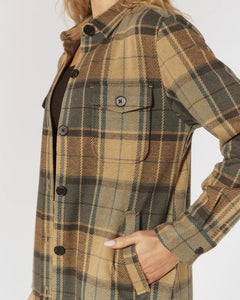 Generation™ Plaid Shacket-Tan