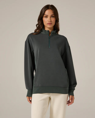 REV™ Boyfriend Quarter-Zip-Basil