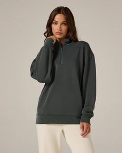 REV™ Boyfriend Quarter-Zip-Basil